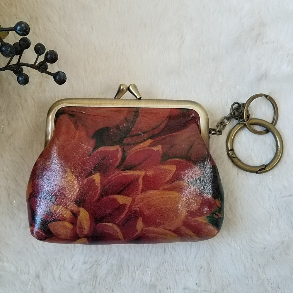 Patricia Nash Floral Leather Coin Purse